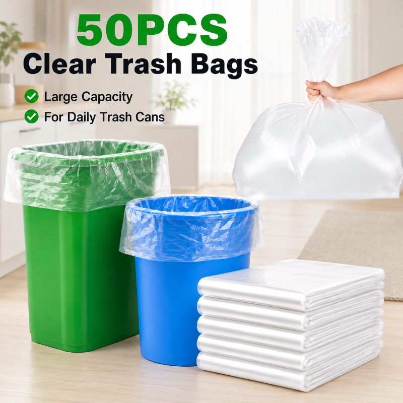 Commercial Kitchen Trash Can - 50 Sacos de Lixo Transparentes de