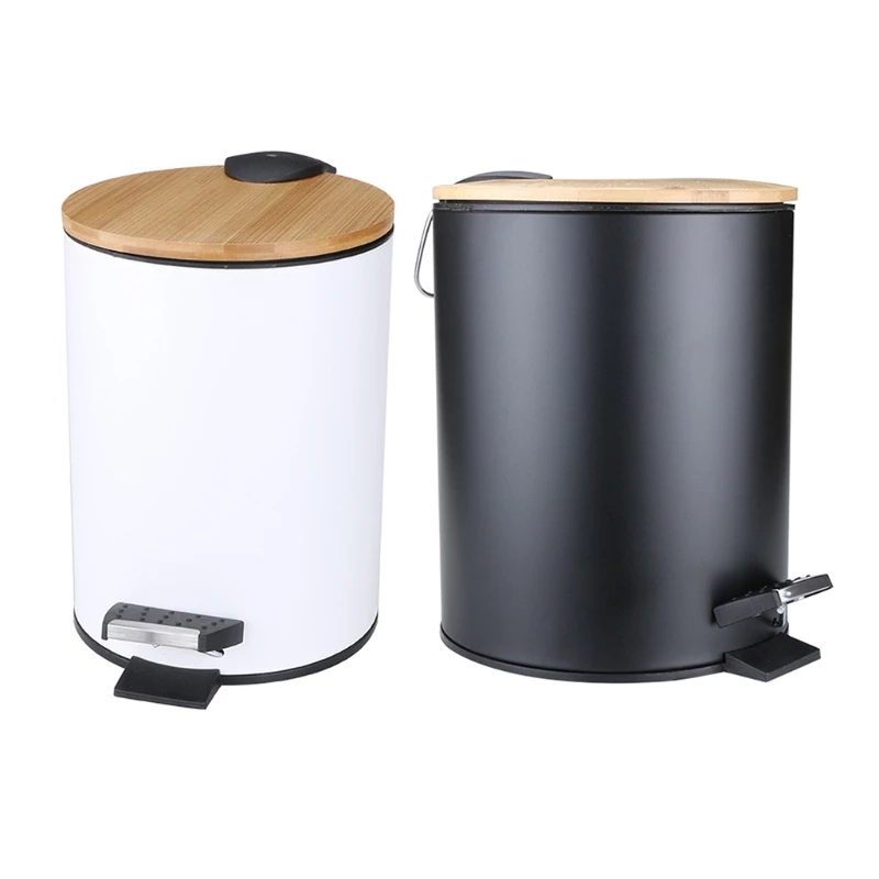 Commercial Kitchen Trash Can - Lixeira de Madeira com Tampa Basculante