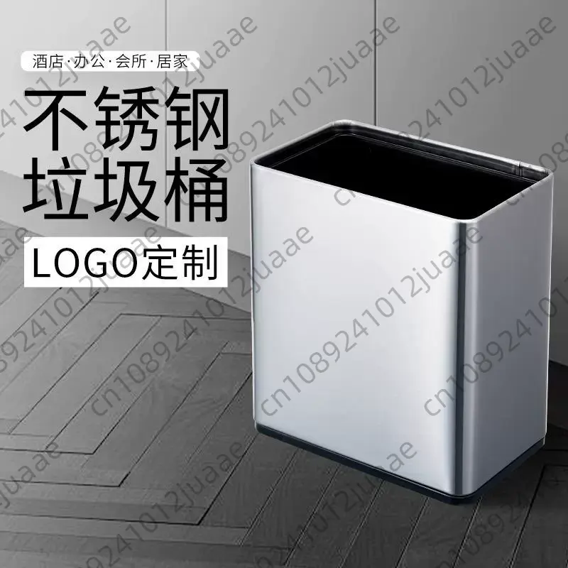 Commercial Kitchen Trash Can - Lixeira de aço inoxidável descoberta, banheiro