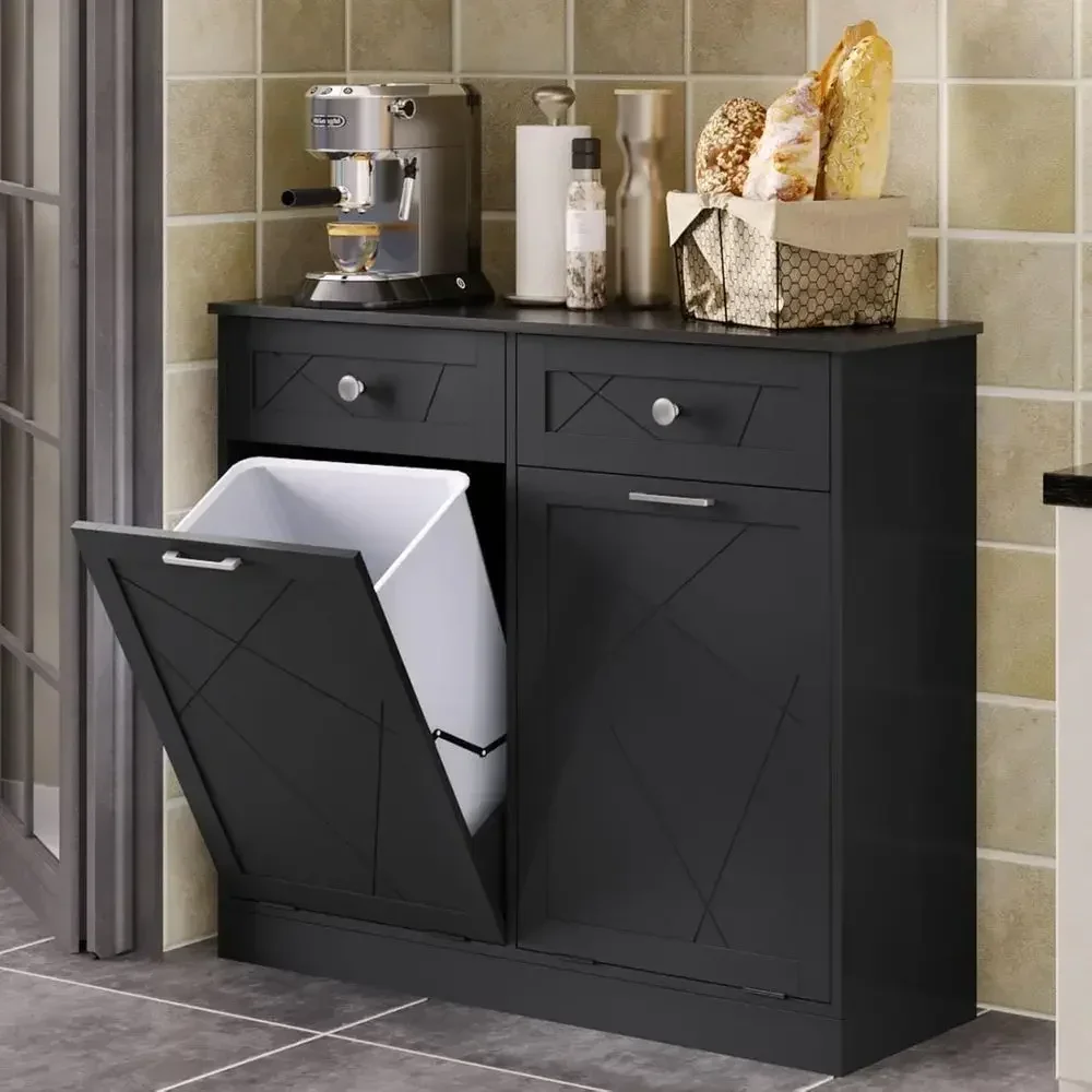 Commercial Kitchen Trash Can - Suporte para Lixeira de Duas Portas